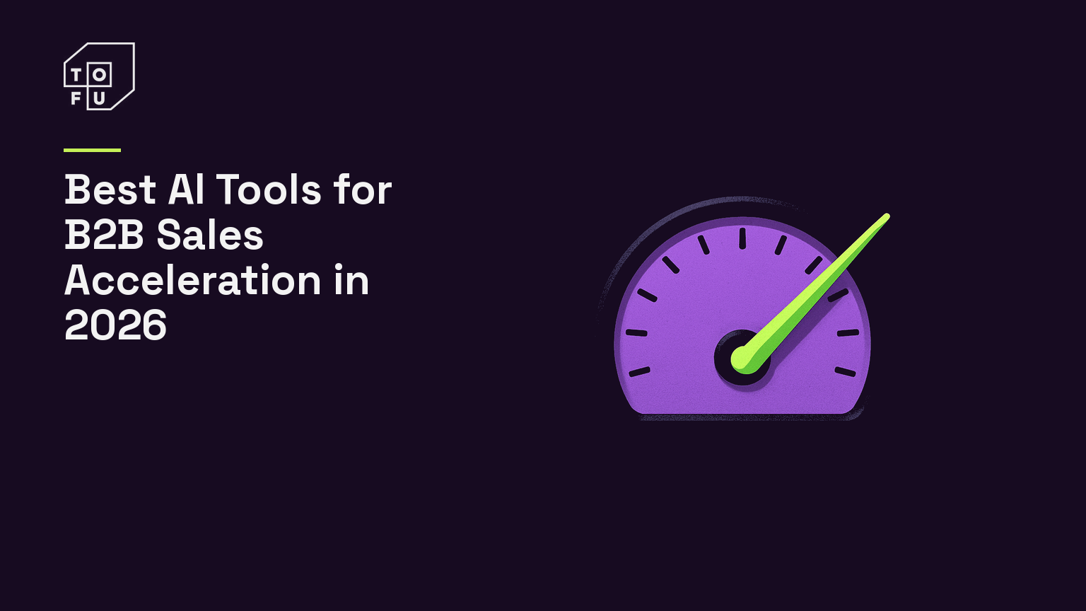 Semi-flat editorial illustration of a speedometer with the needle pinned to the high end, representing sales acceleration