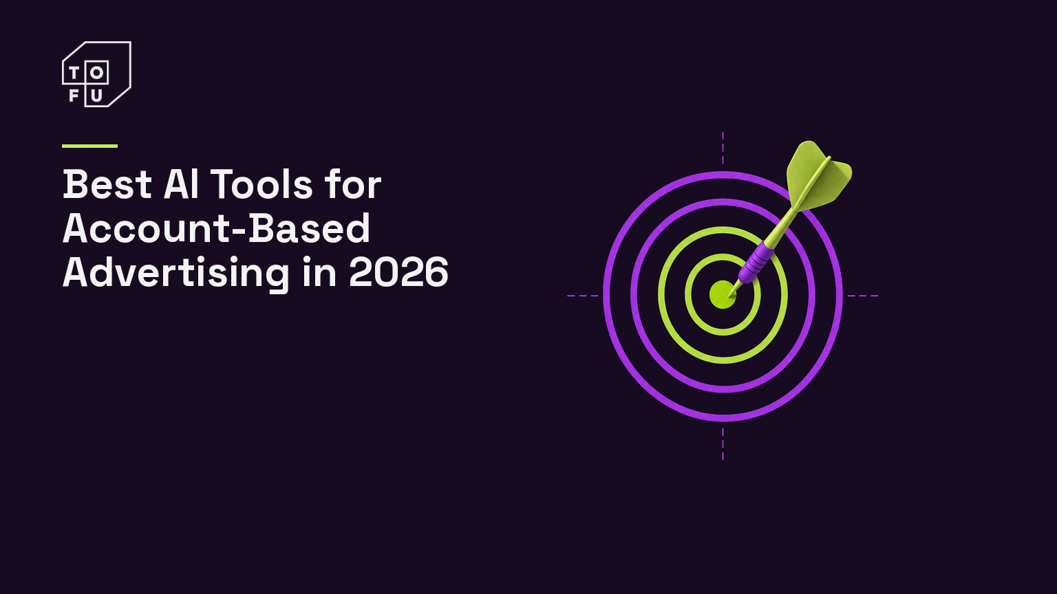 Editorial illustration of a dart hitting a bullseye, representing precision account-based advertising