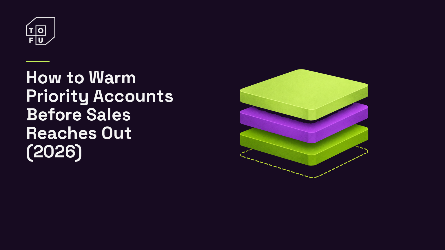 Layered illustration of the account-warming process before sales outreach