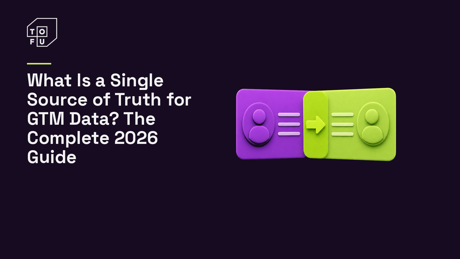 Tofu blog hero: What Is a Single Source of Truth for GTM Data? The Complete 2026 Guide