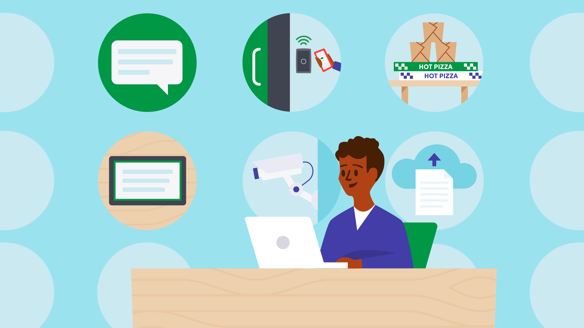 A visitor to an office signing in on an iPad using Envoy Visitors
