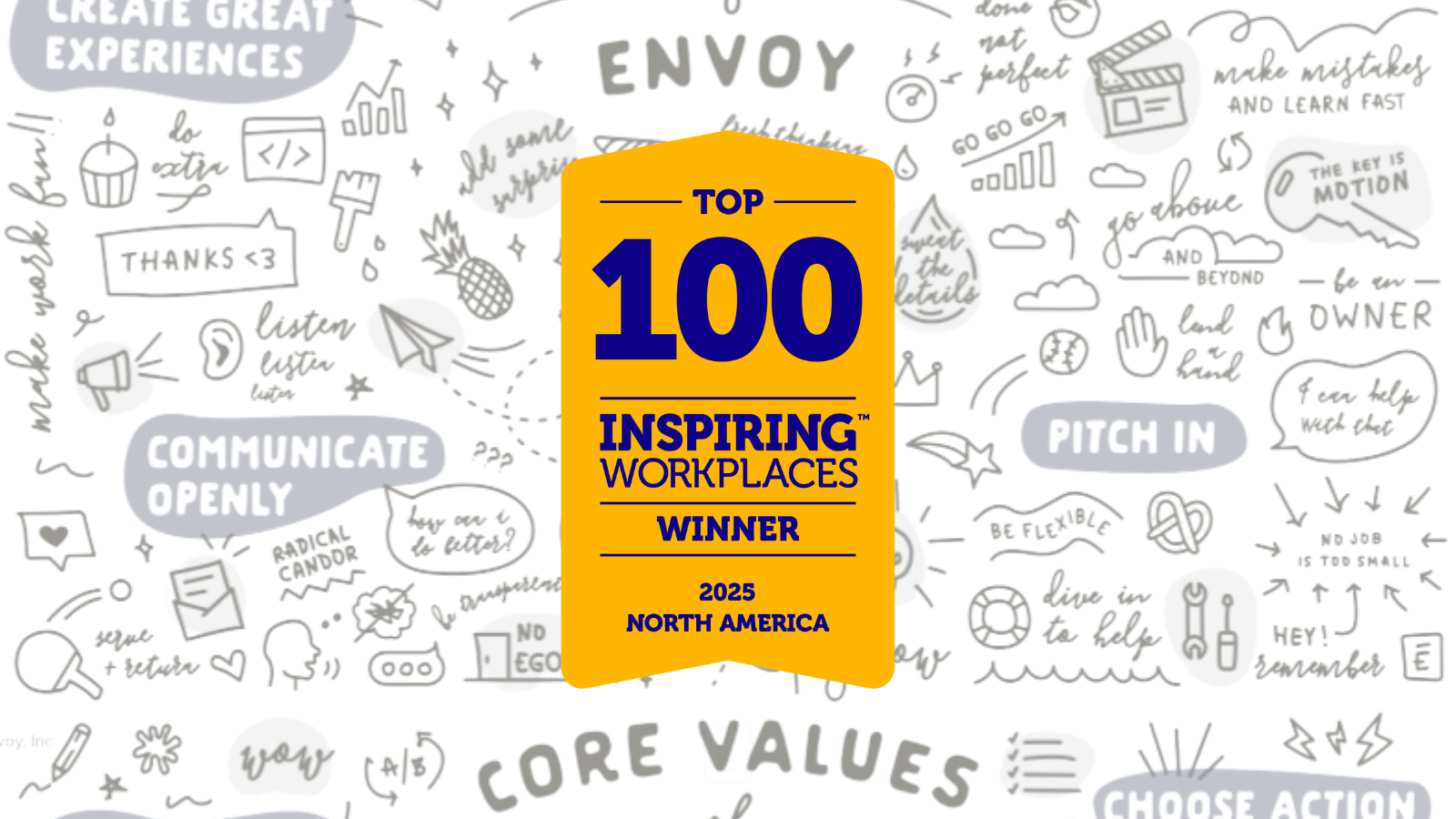 Envoy Honored as One of North America’s Top 100 Inspiring Workplaces