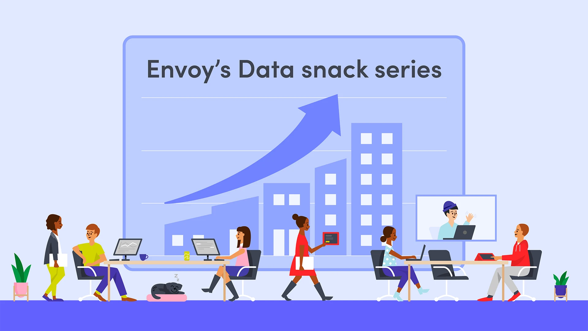 Illustration of a graph showing an upward trend