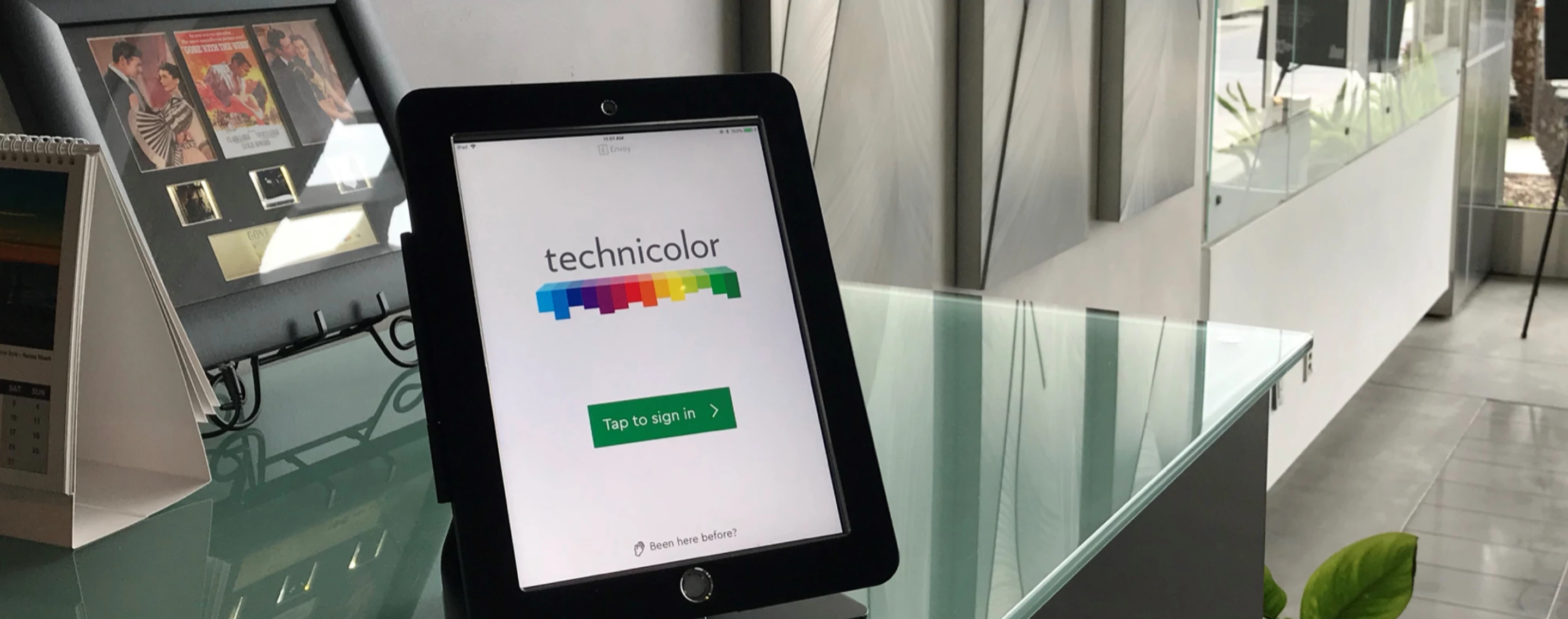 Technicolor logo on an ipad
