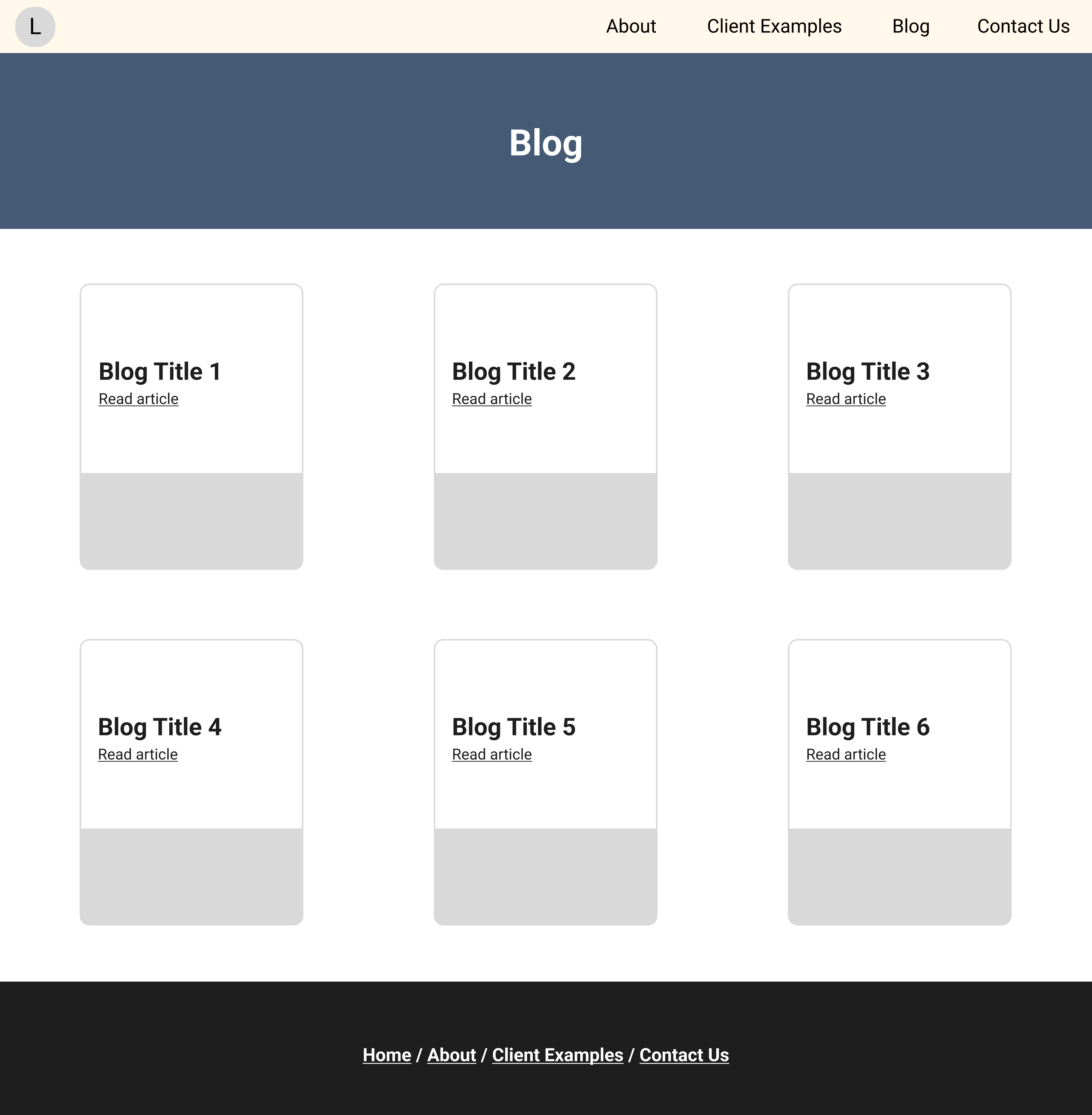 Figma screencap of Campanile Partners "Blog" page