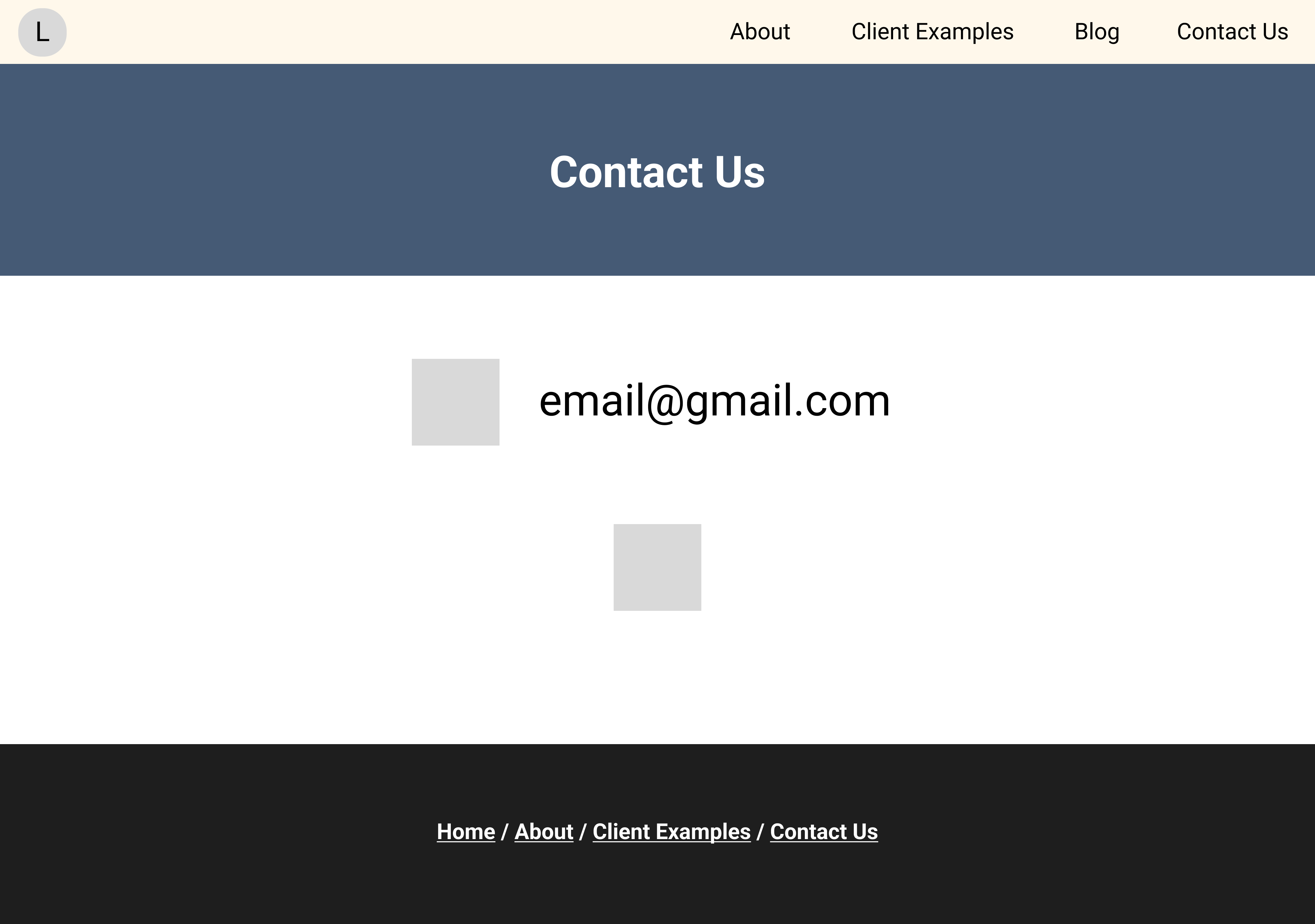 Figma screencap of Campanile Partners "Contact" page