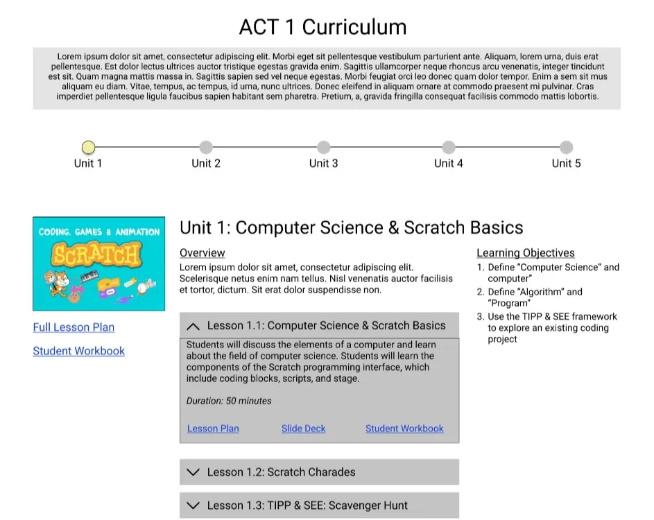 Mid-fidelity prototype of Sketch 3 using Figma