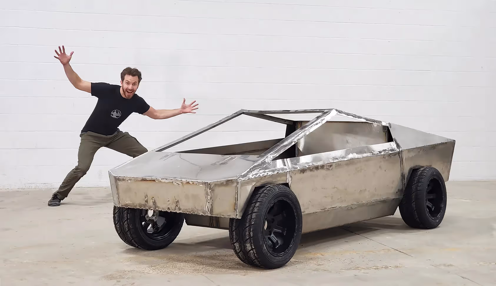 James and the half scale Cybertruck