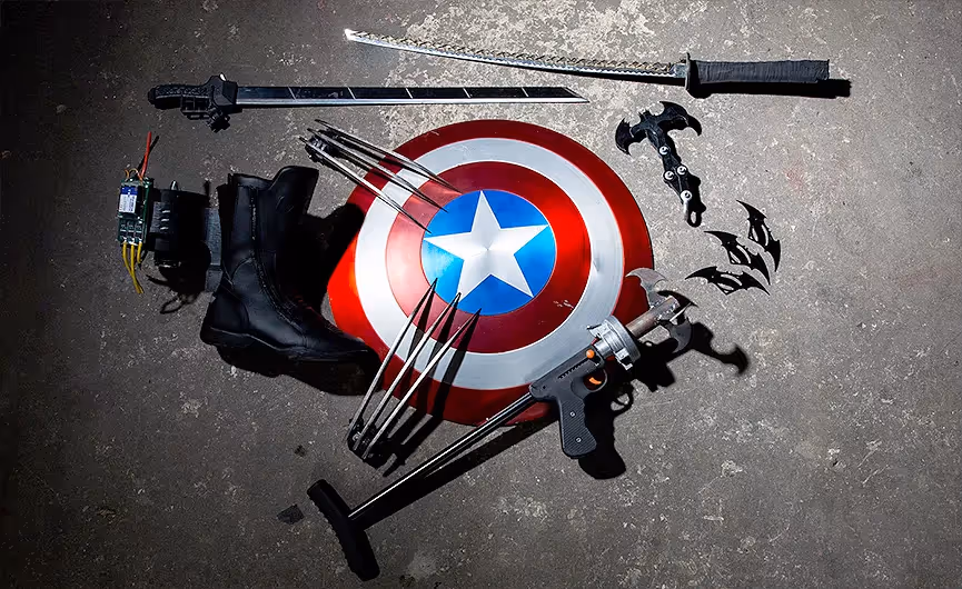 Captain's America shield and other Marvel objects