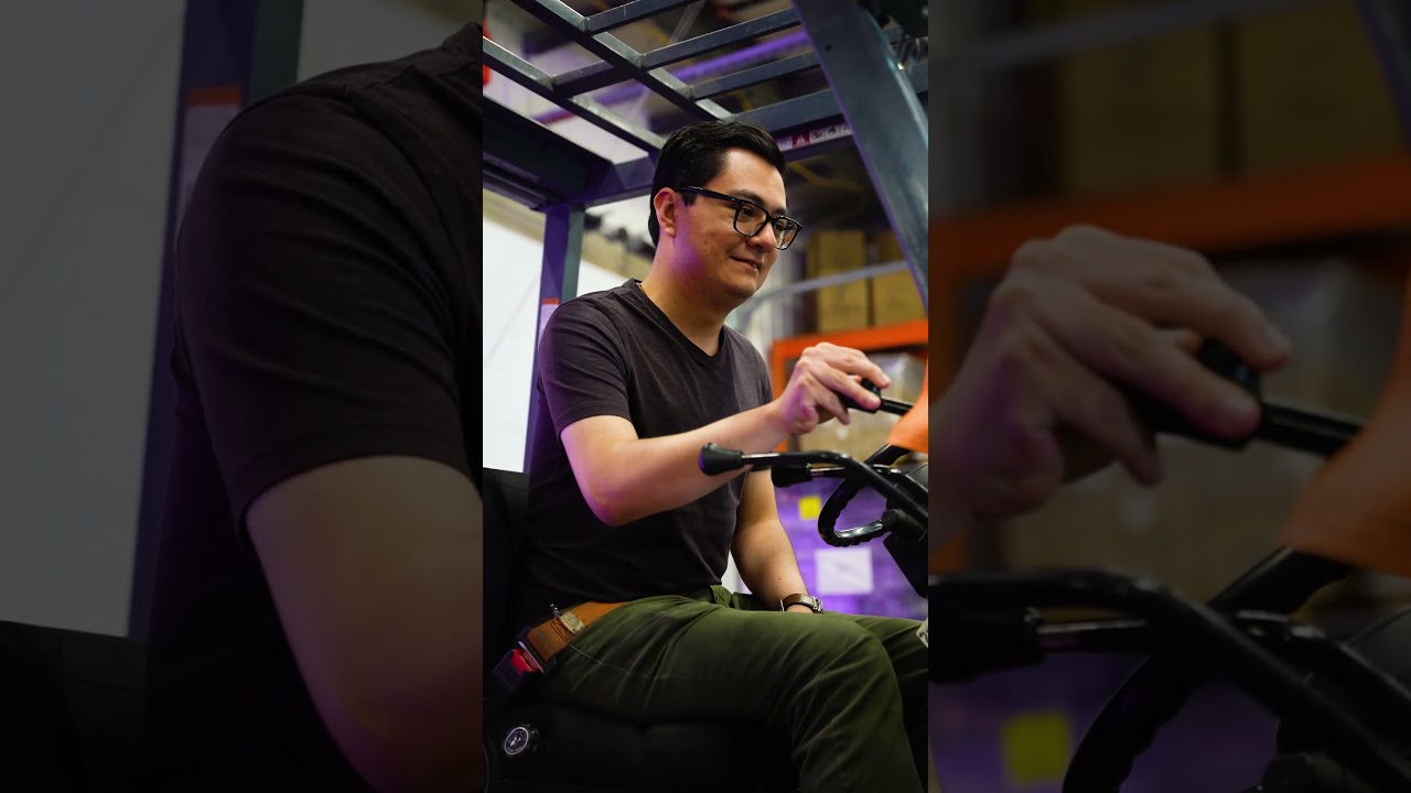 Forklift challenge with our nearly indestructible ping pong ball 🏆 #forklift #challenge