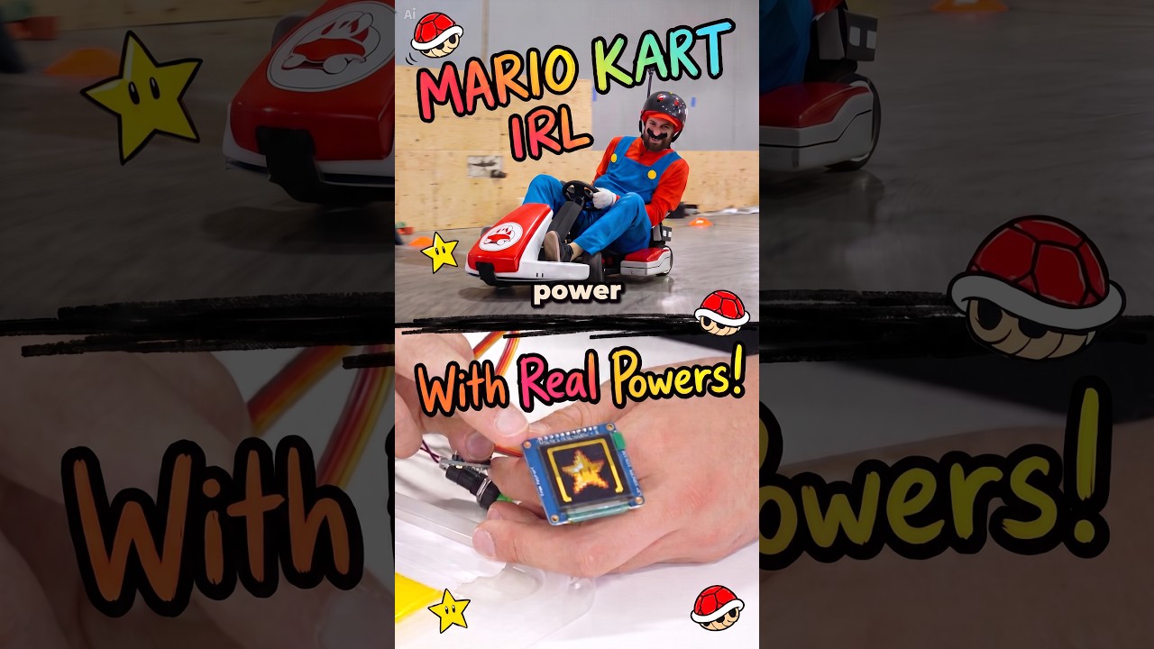 Mario Kart Power-Ups on an Actual Go-Kart #mariokart #diy