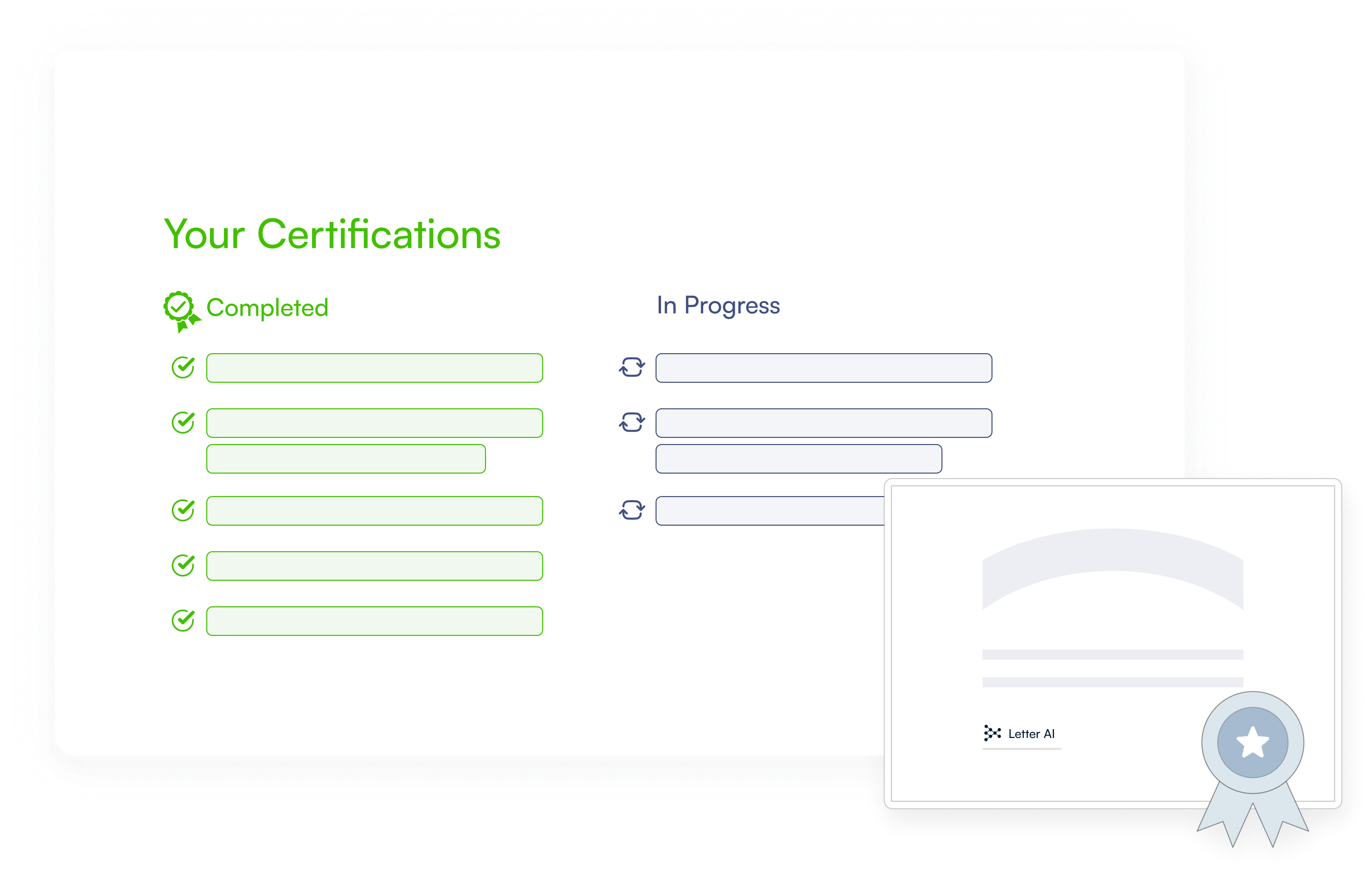 Letter AI certification pathways screenshot