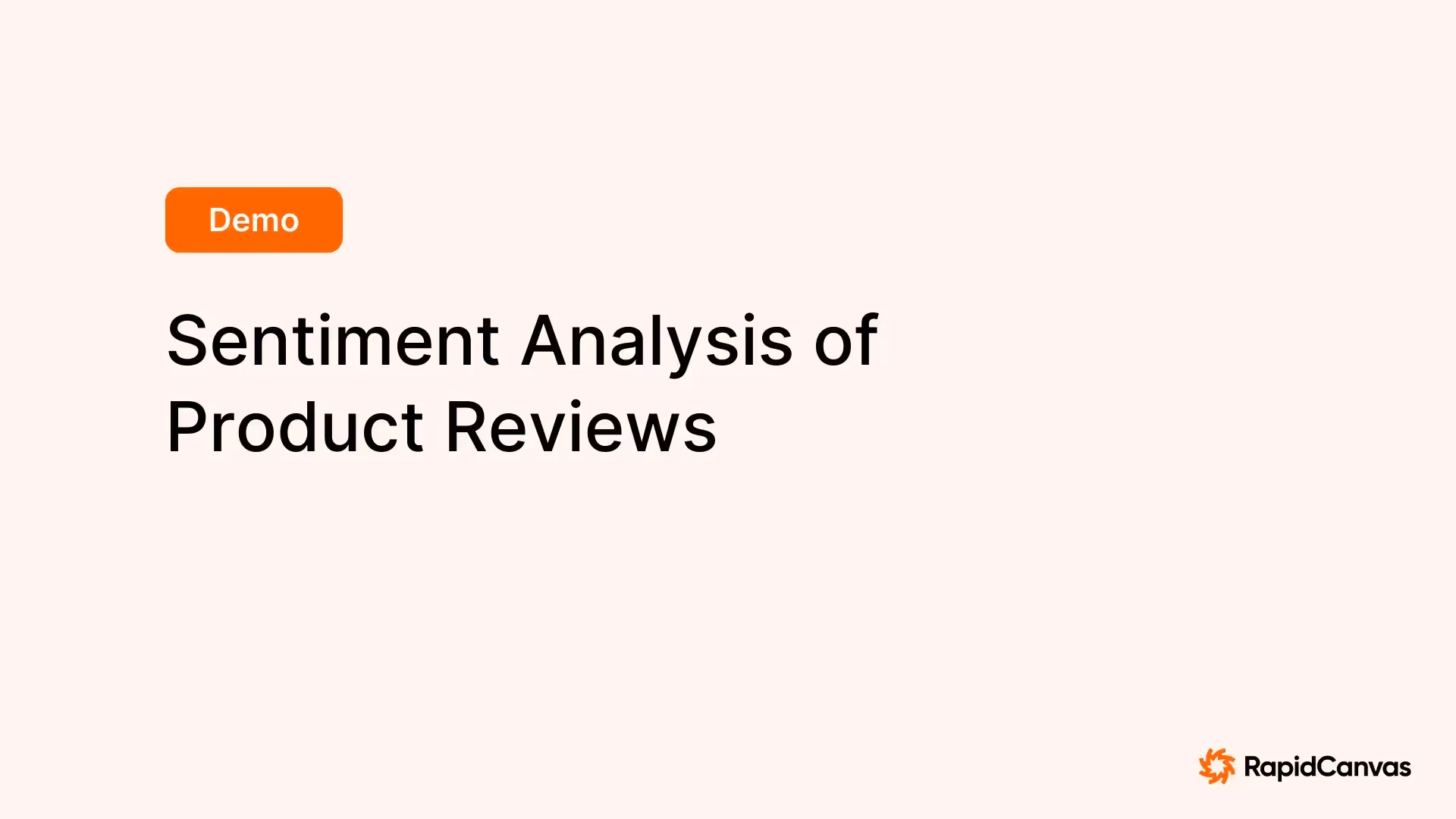 Demo: Sentiment Analysis of Product Reviews for a Retail Company