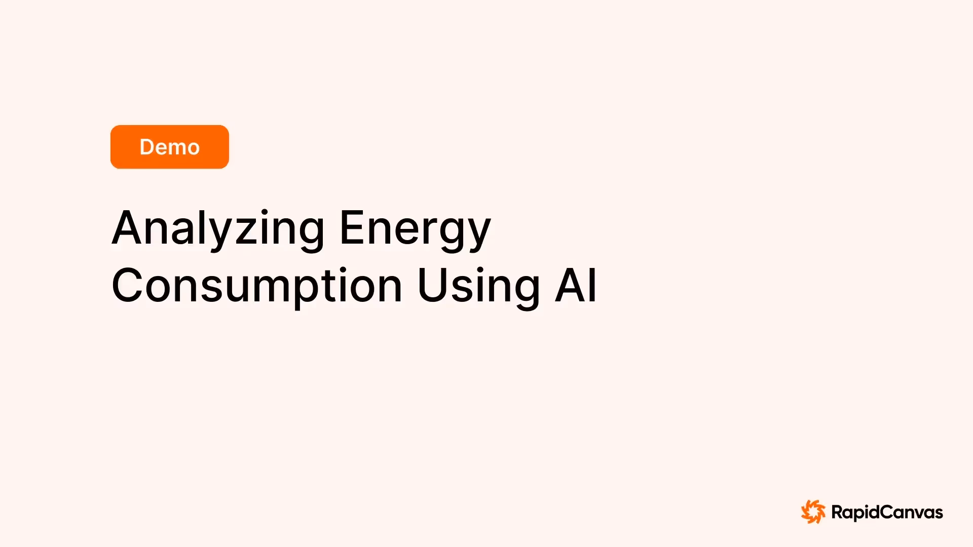 Demo: Analyzing Energy Consumption using AI