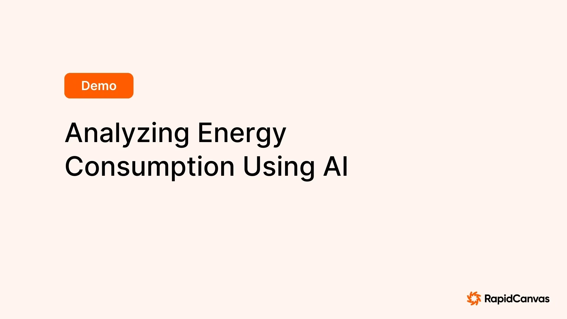 Demo: Analyzing Energy Consumption using AI