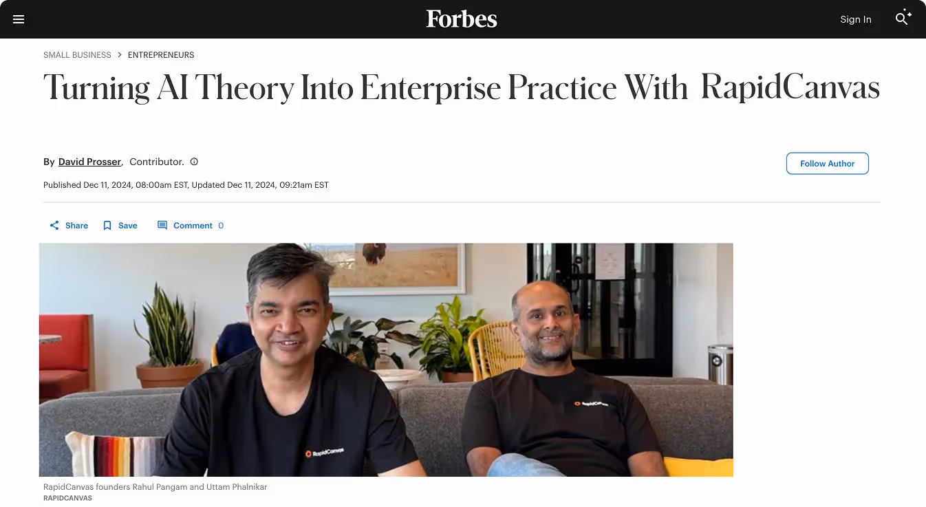 Turning AI Theory Into Enterprise Practice With RapidCanvas