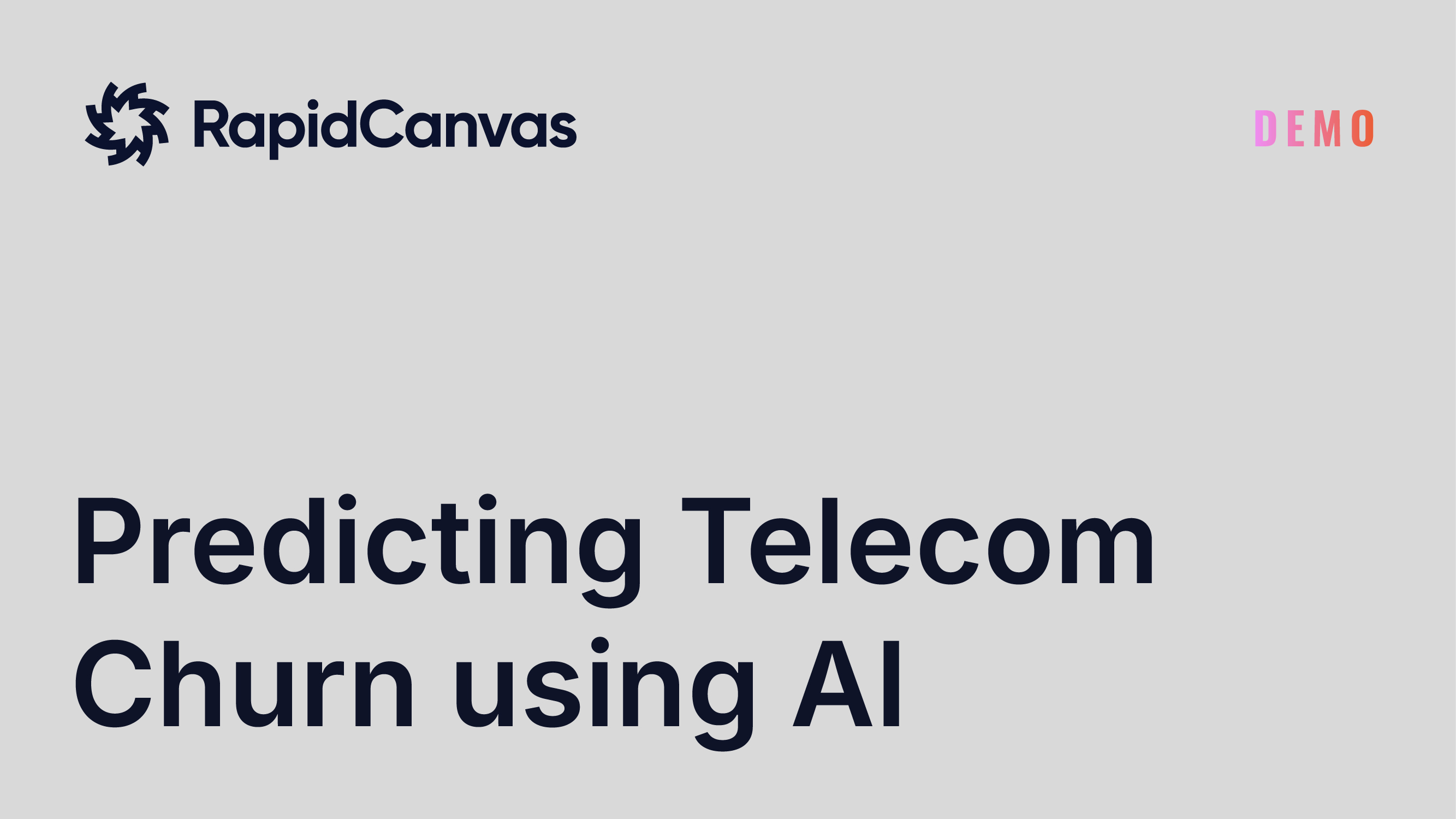 Demo: Predicting telecom churn using AskAI