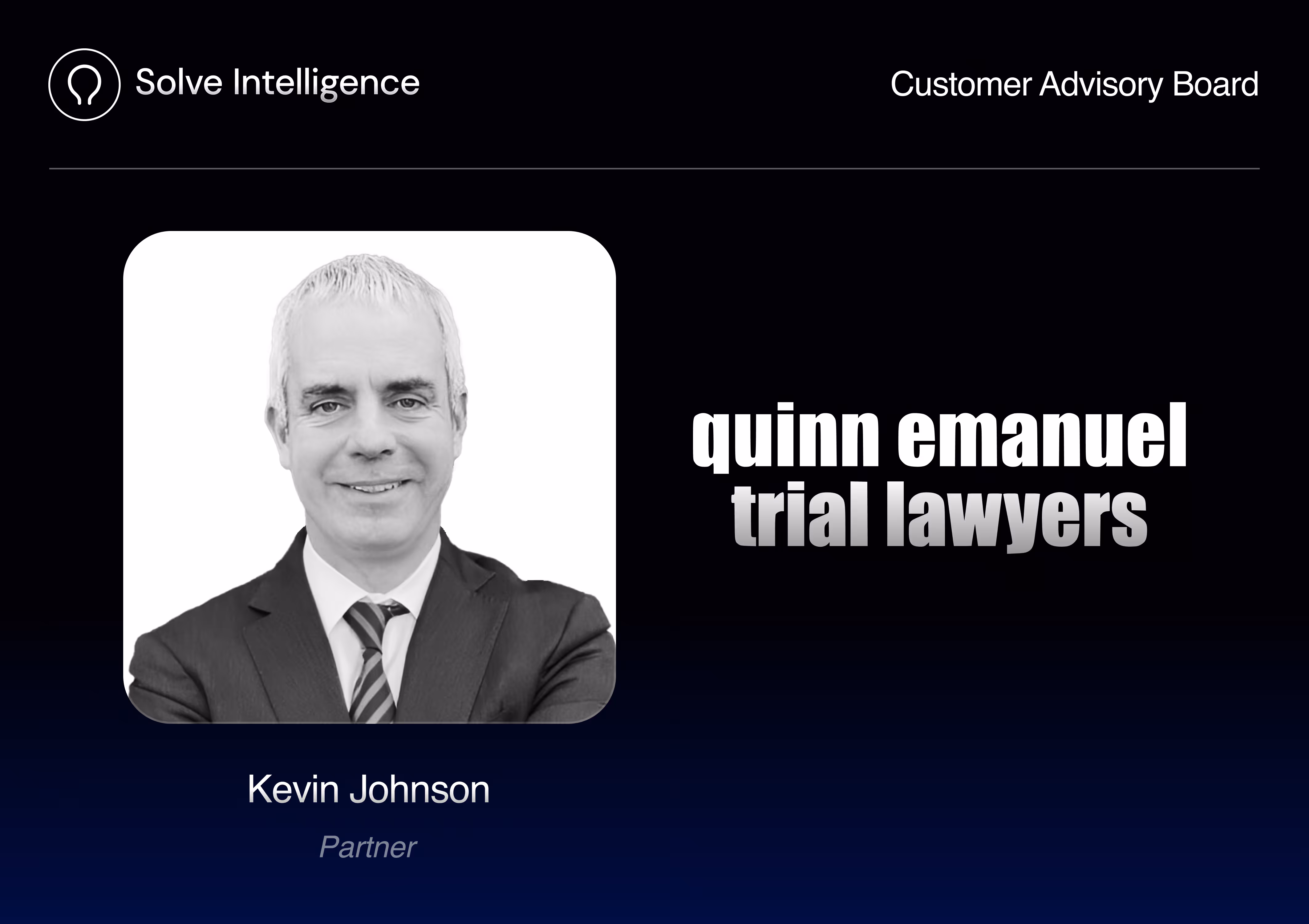 Kevin Johnson to join Solve Intelligence’s Customer Advisory Board
