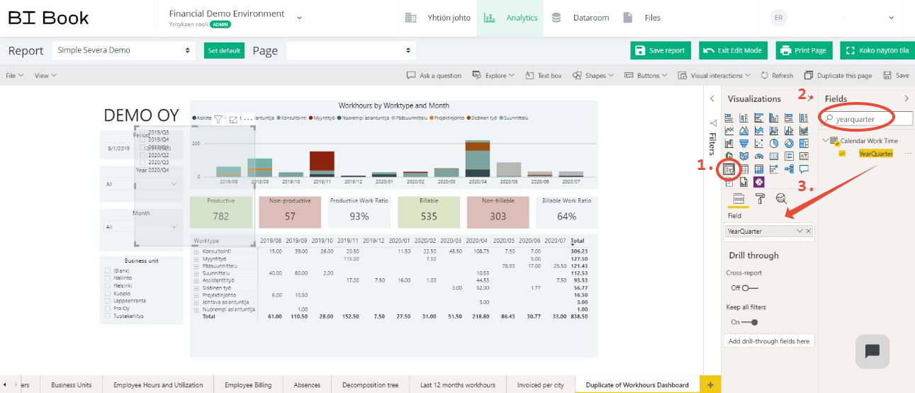 How to edit report in BI Book