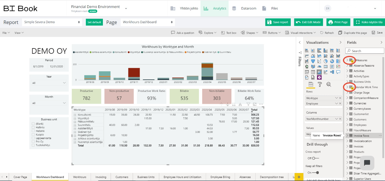 How to edit report in BI Book