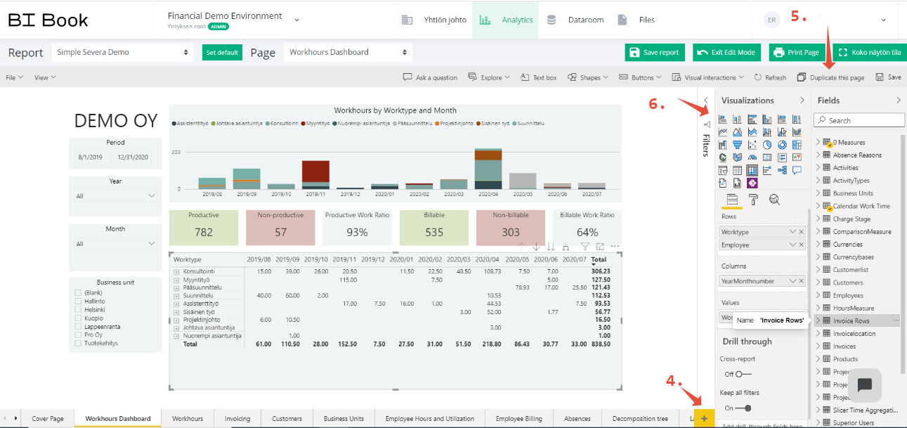 how to edit reports in BI Book