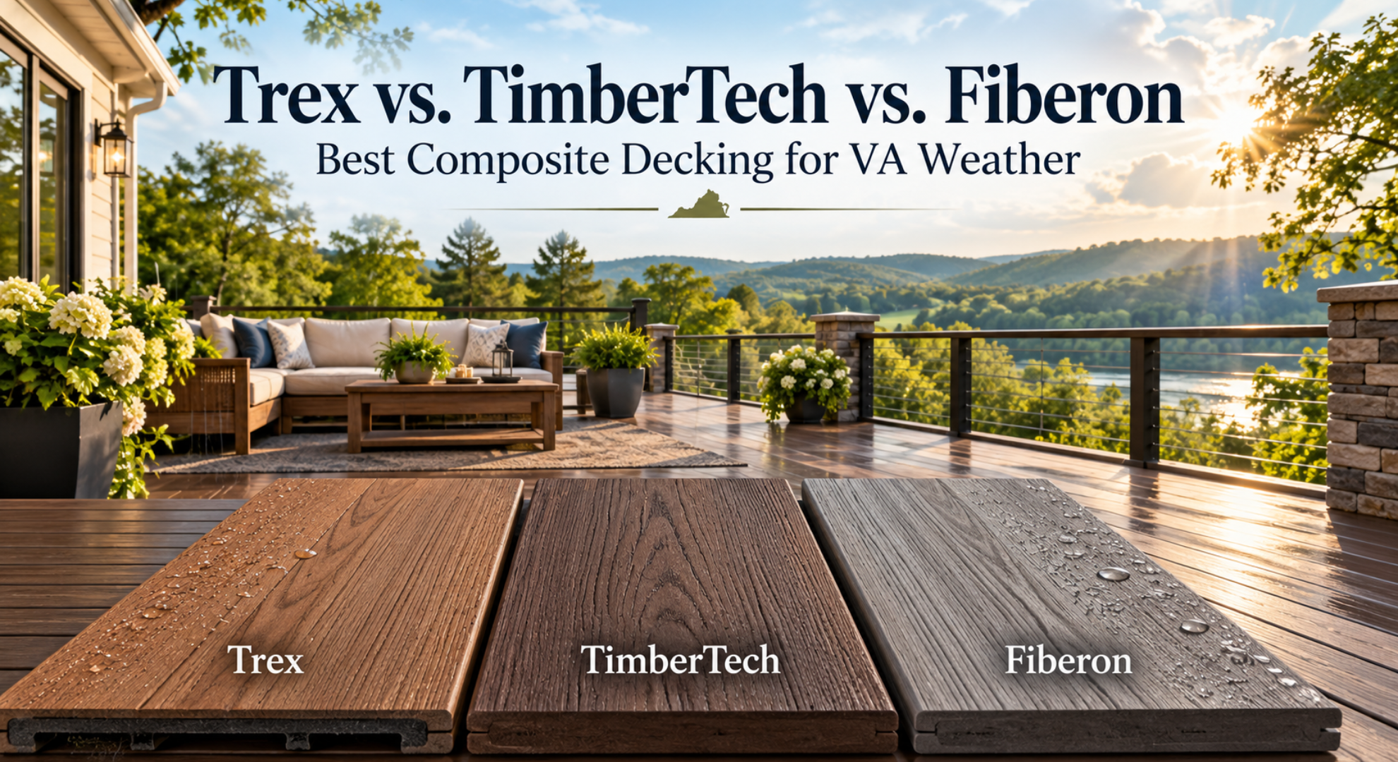 Trex vs. TimberTech vs. Fiberon: Best Composite Decking for VA Weather