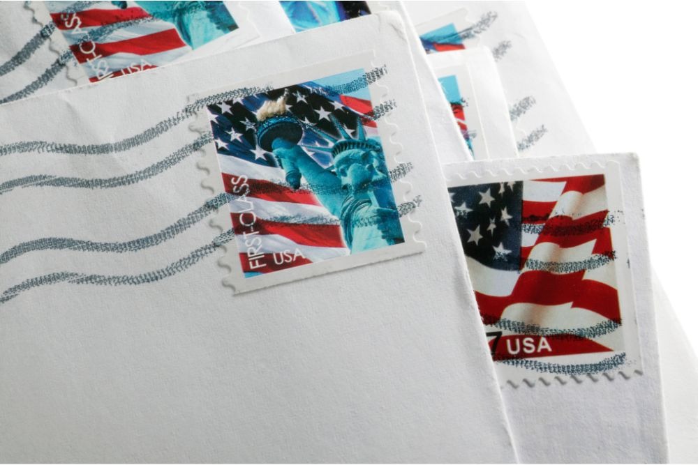  Stamped envelopes with succession rights letters