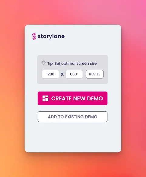 storylane  dashboard