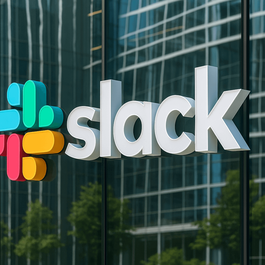 Slack Technologies sign in San Francisco