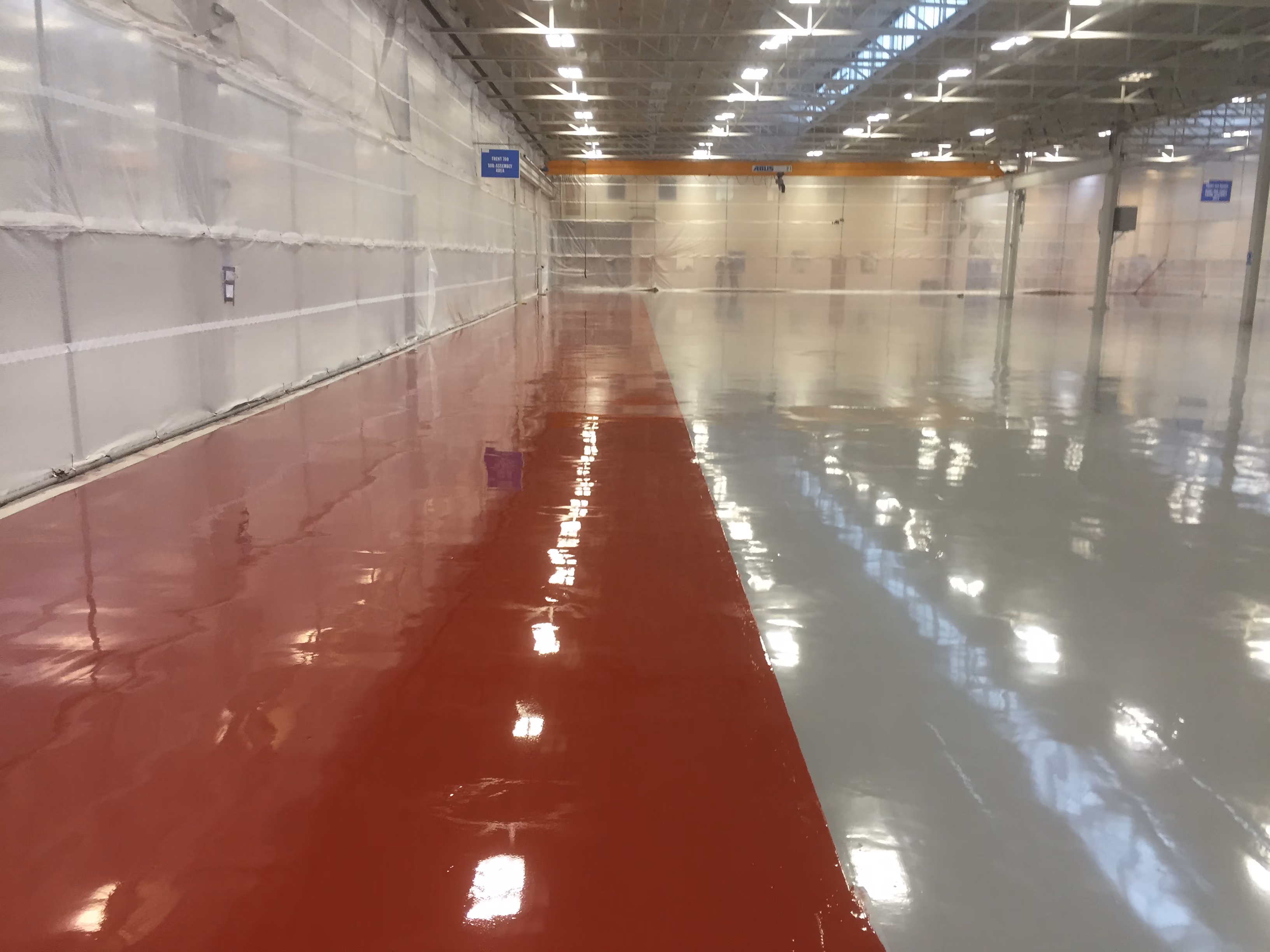 Industrial resin flooring for warehouses