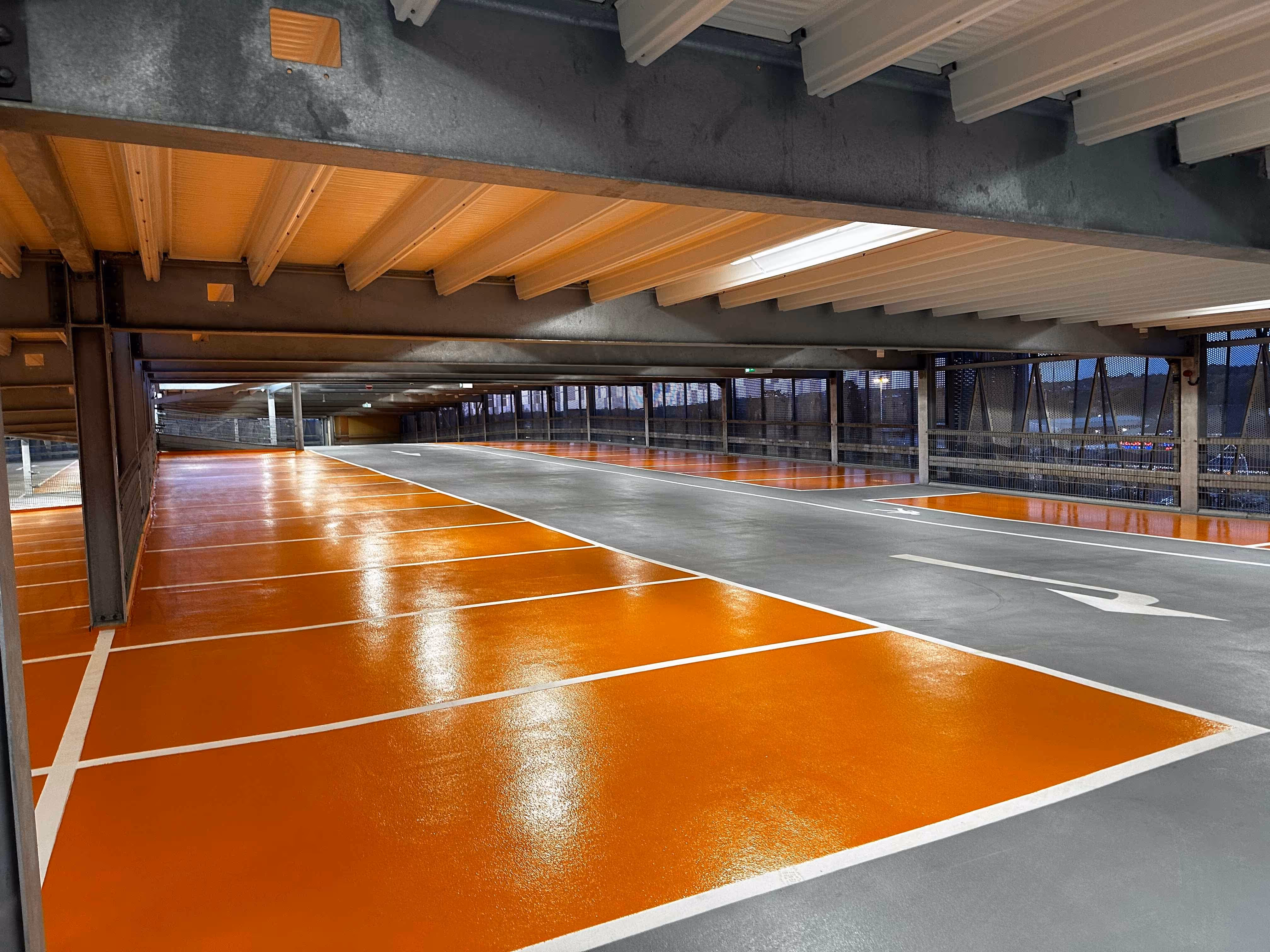 Stevenage multi-storey car park waterproof coating and line painting