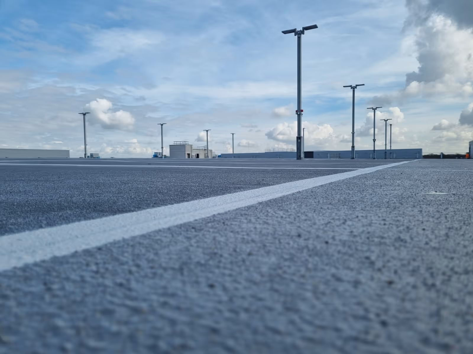 Close up of an anti-slip solution on a multi-storey car park