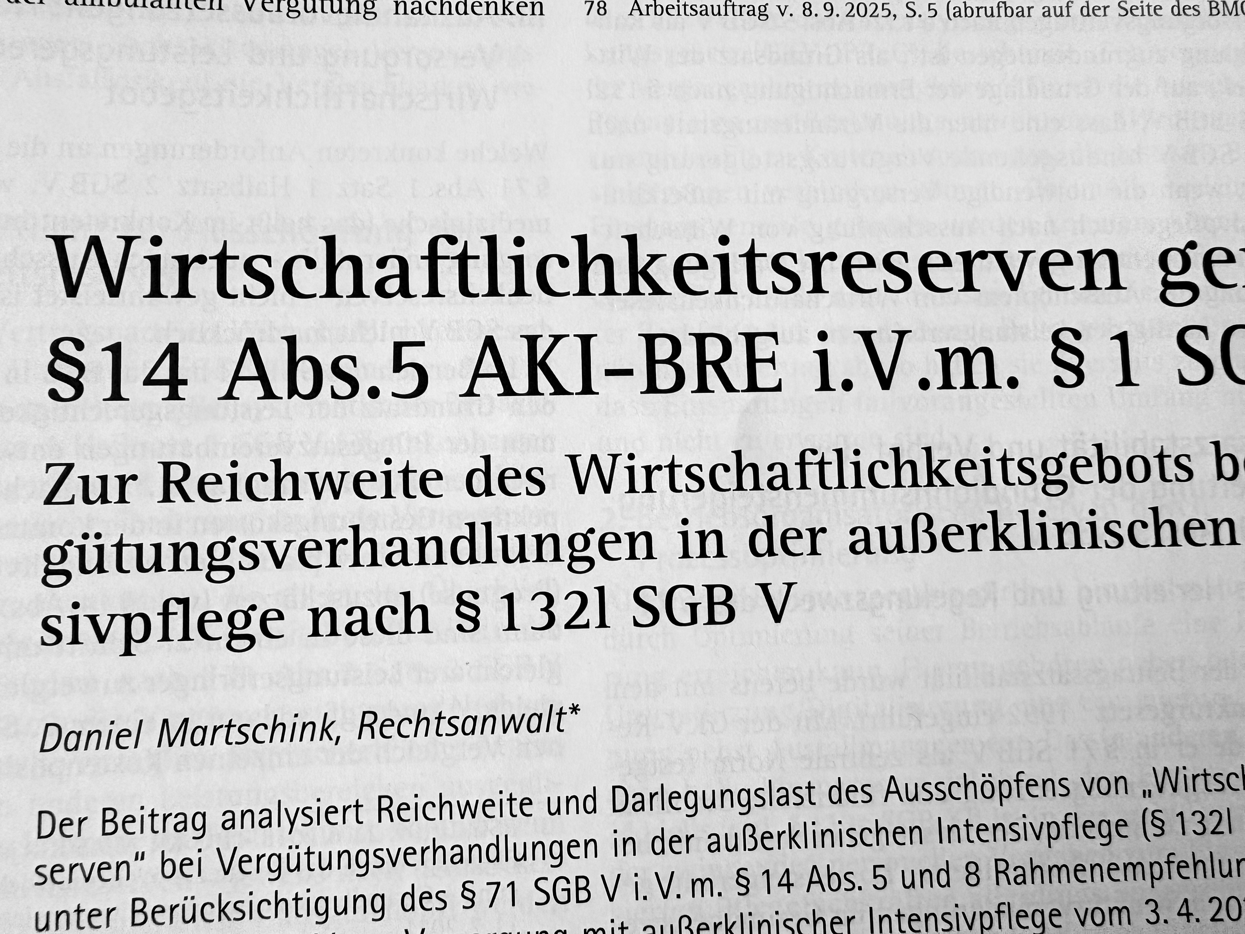 Wirtschaftlichkeitsreserven gem. § 14 Abs. 5 AKI-BRE i. V. m. § 71 SGB V