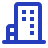 Image illustrating a blue line-art icon depicting a classical building with a triangular roof and vertical columns, representing a bank 