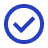 Image illustrating a blue line-art icon depicting a classical building with a triangular roof and vertical columns, representing a bank 