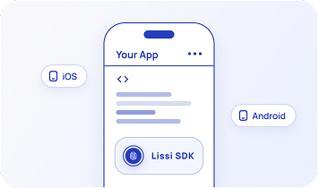 A mobile app with the Lissi SDK embedded, available for iOS and Android