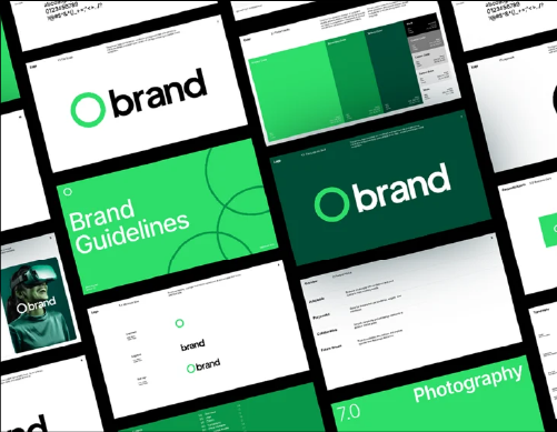 Contemporary style brand guidelines template