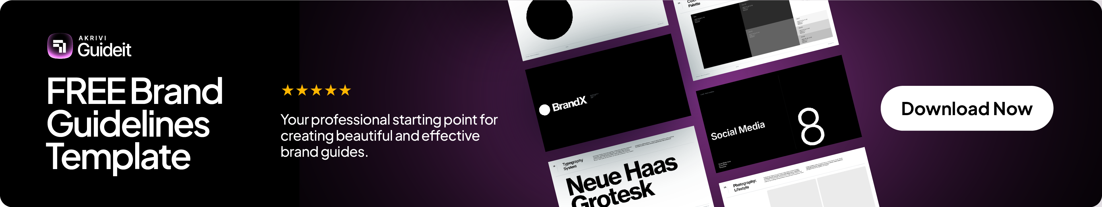Promotional banner for Brand Guidelines template download