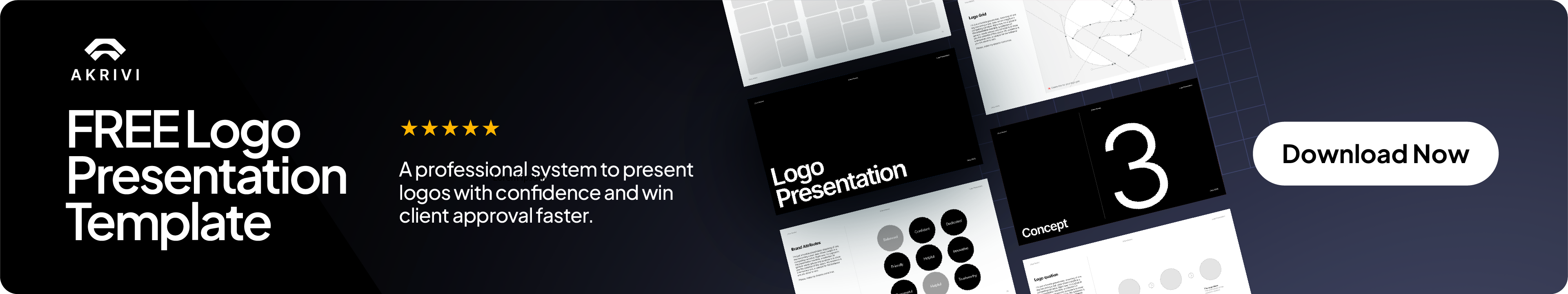 Promotional banner for Logo Presentation template download
