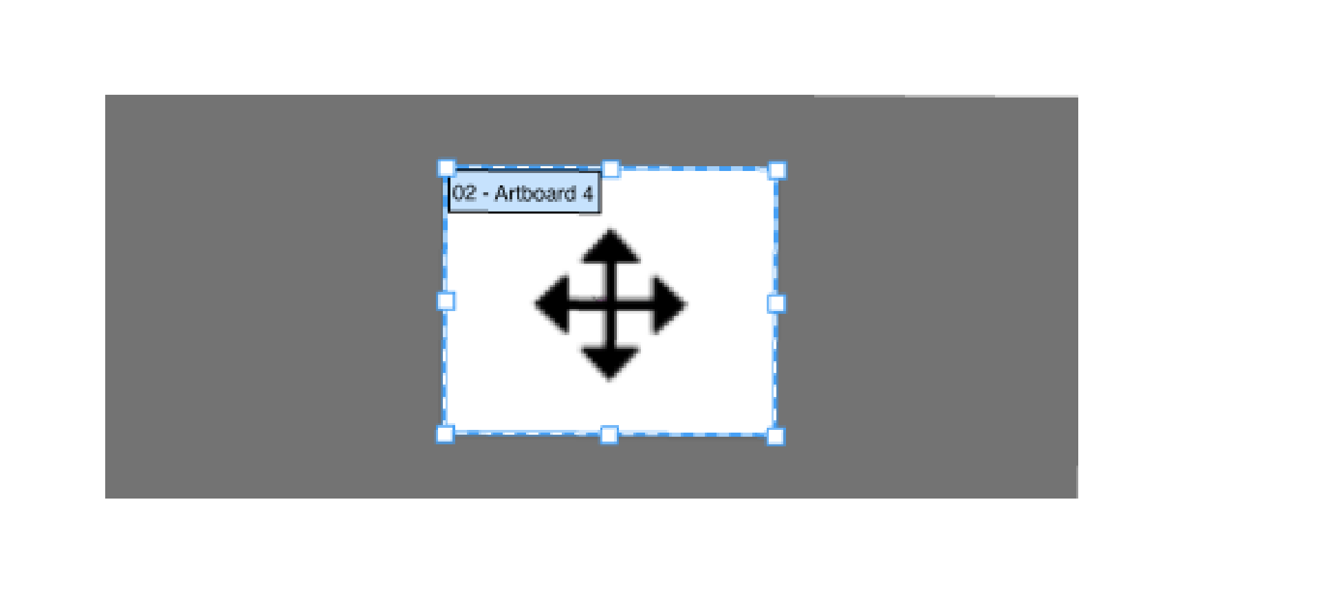 An icon representing resizing inside an artboard, demonstrating the artboard resize with objects script.