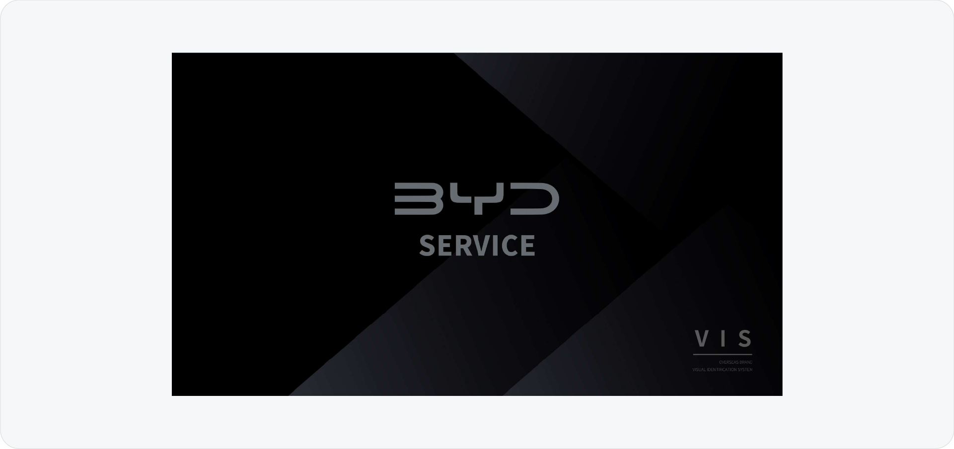 BYD brand guidelines cover displaying a precise, industrial design aesthetic.