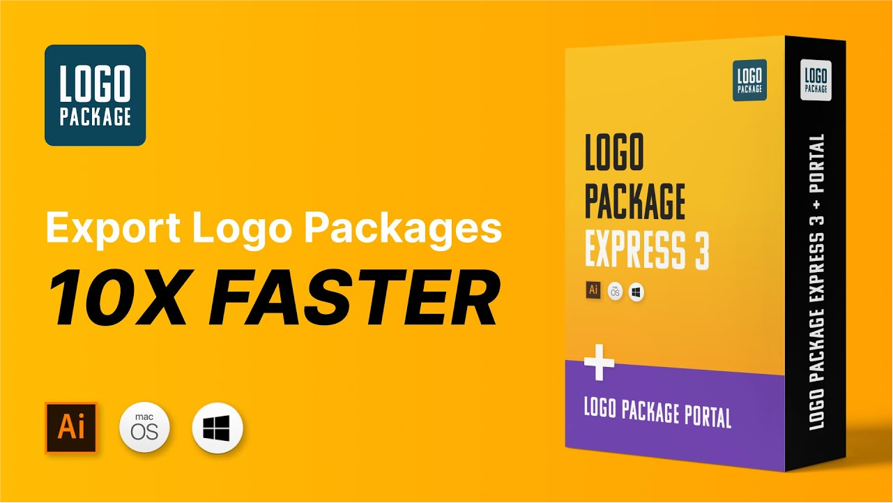 Image of Logo Package Express. An Adobe Illustrator extension used to automate logo files exporting