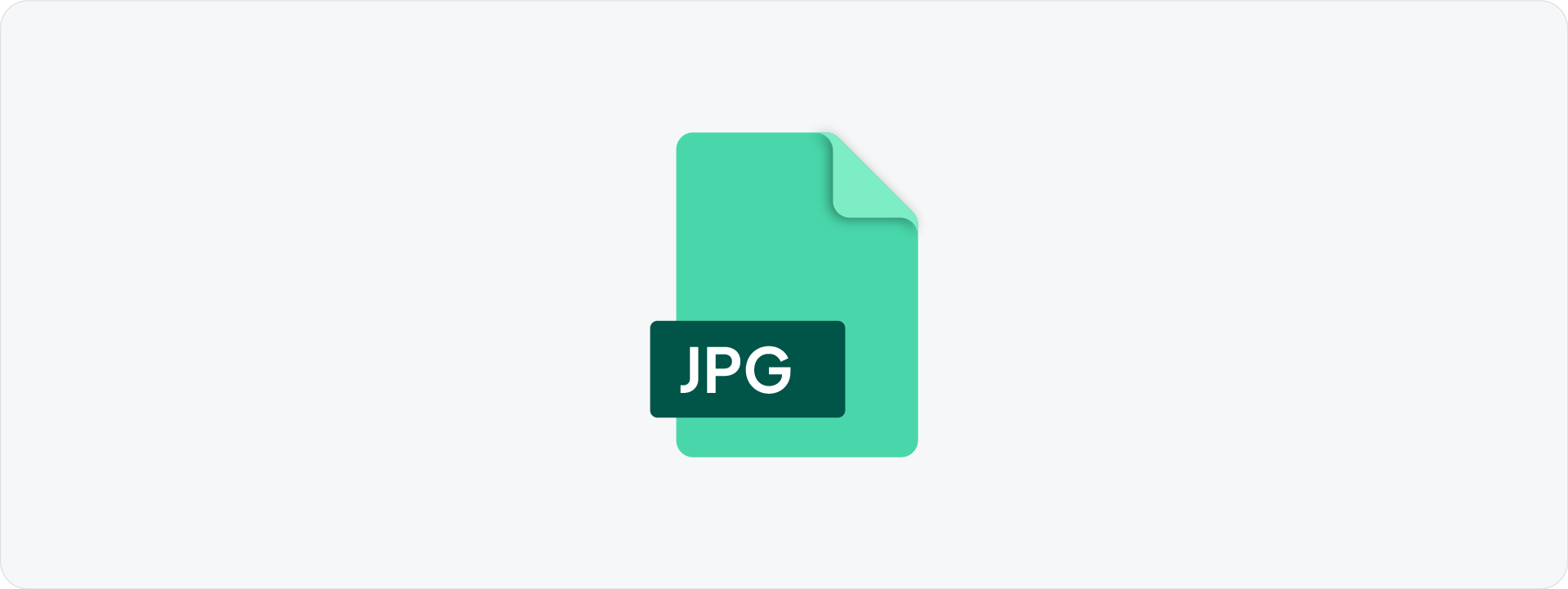 A green Joint Photographic Experts Group (JPG) file icon, used for compressed raster images with solid backgrounds.