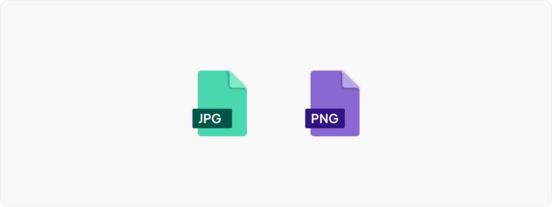 Icons representing common raster image formats for logos, including JPG and PNG.