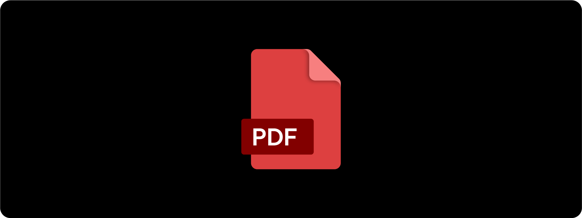 A red Portable Document Format (PDF) file icon, used for sharing high-quality brand documents and print-ready logo assets.