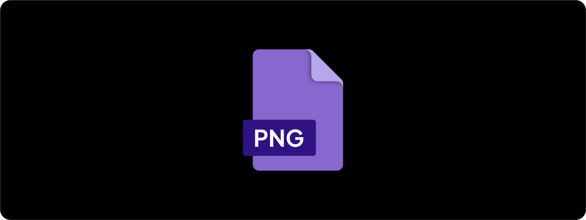 A purple Portable Network Graphics (PNG) file icon, used for raster images that require background transparency.