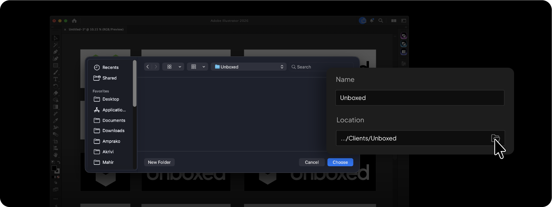 The file destination interface in Akrivi Exportit, showing the naming and location settings for a client delivery package.