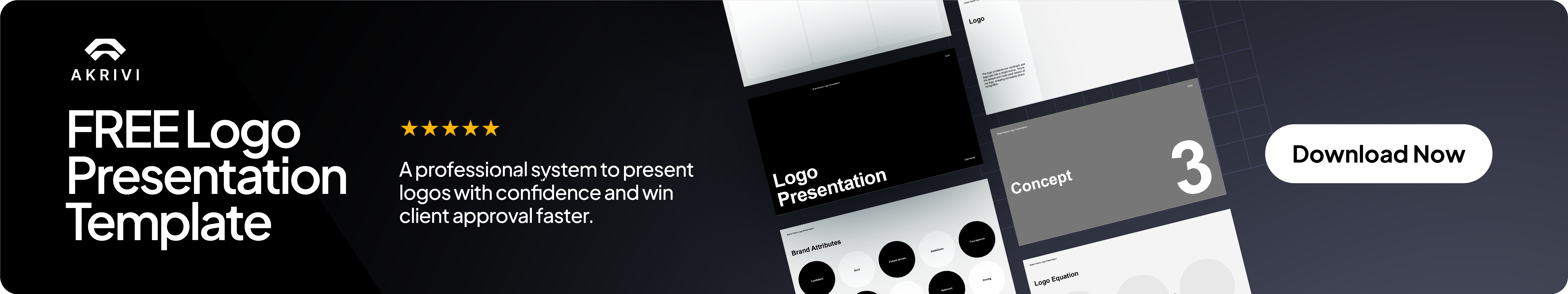 Promotional banner for Logo Presentation template download