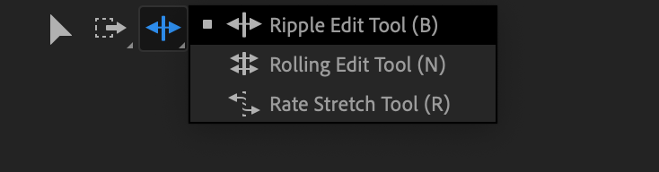 Where to find the Ripple Edit tool in the Tool Window - Premiere Pro.png