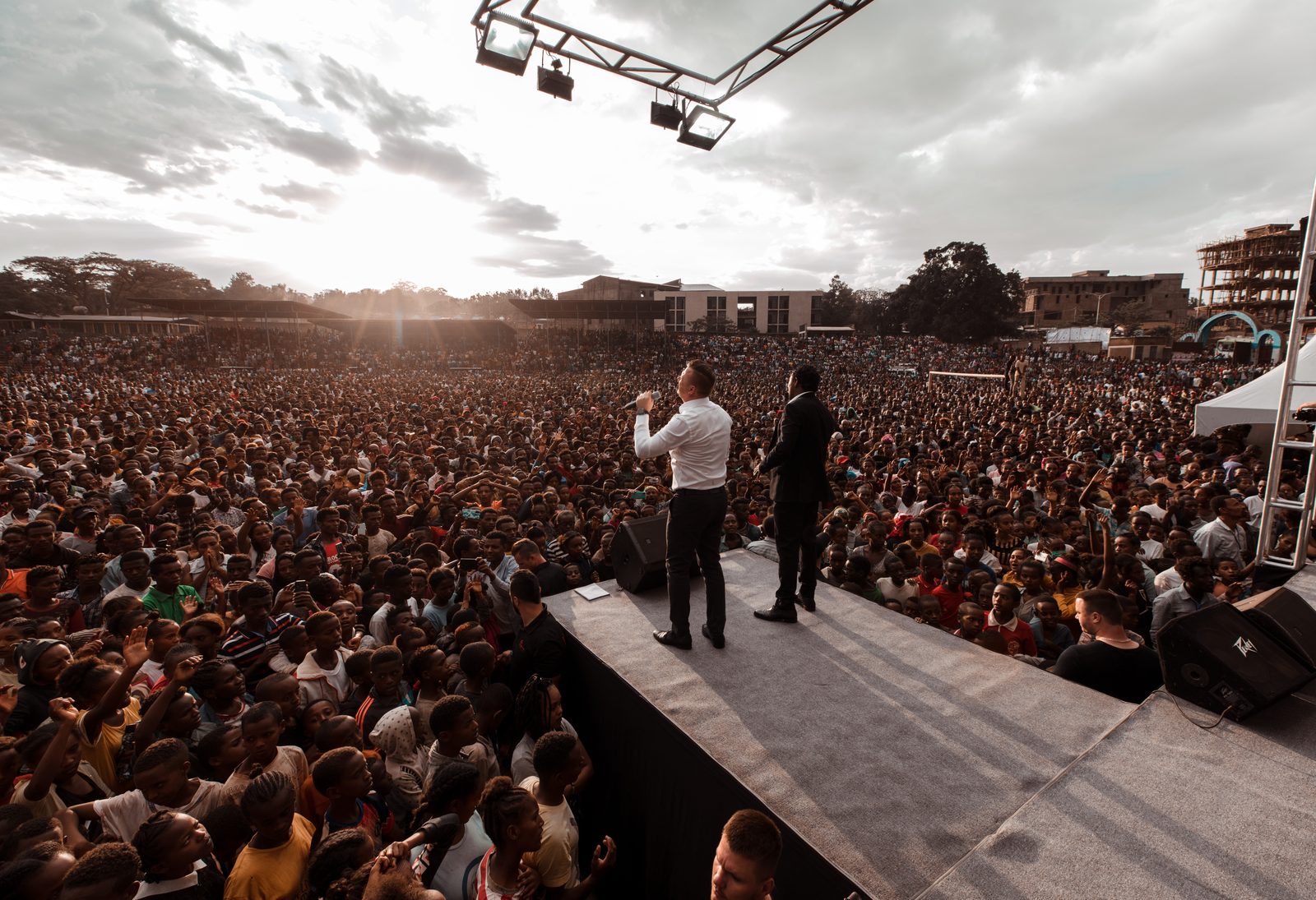 Gospel crusade with thousands gathered